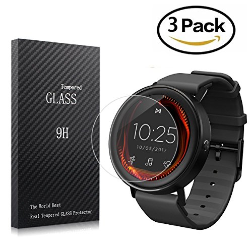 Youniker 3 Pack Misfit Vapor Screen Protectors Tempered Glass, Misfit Vapor 2017 Screen Protector Foils Glass 9H Hardness 0.3MM Slim, Anti-Scratch, Anti-Fingerprint, Bubble Free