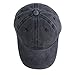 Vankerful Unisex Vintage Washed Dyed Dad Hat Plain Cotton Twill Low Profile Adjustable Solid Colour Baseball Cap Strapback (Washed Black)