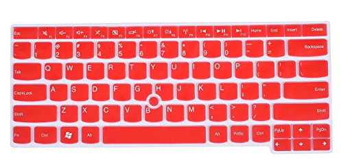 CaseBuy Ultra Thin Keyboard Silicon Protector Cover Skin for Lenovo Thinkpad T460 T460p T460s E460 E645 L460, P40 Yoga, ThinkPad X1 Yoga, ThinkPad Yoga 460, Thinkpad S3 Yoga 14" US Version- Red