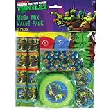 Amscan Awesome TMNT Mega Mix Birthday Party Favors Value Pack (48 Piece), 11.3 x 8.3