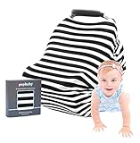 Baby Car Seat Cover Canopy | Nursing Cover | Shopping Cart Cover | Infinity Scarf | Best Baby Carseat Gift for Girls & Boys | Fits Most Car Seats | Great for Breastfeeding Moms