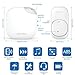 ZOEVIEW Wireless Doorbell Waterproof Door Chime Kit, 1000 Feet Operating Range with 1 Push Button and 2 Plug-in Receivers, 38 Chimes, Battery Operated, 3 Level Volume and Led Indicator