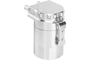 Oil Catch Tank, Qiilu Oil Catch Can Reservoir Tank Kit Aluminum Can Reservoir Car Modification Accessories(Silver)