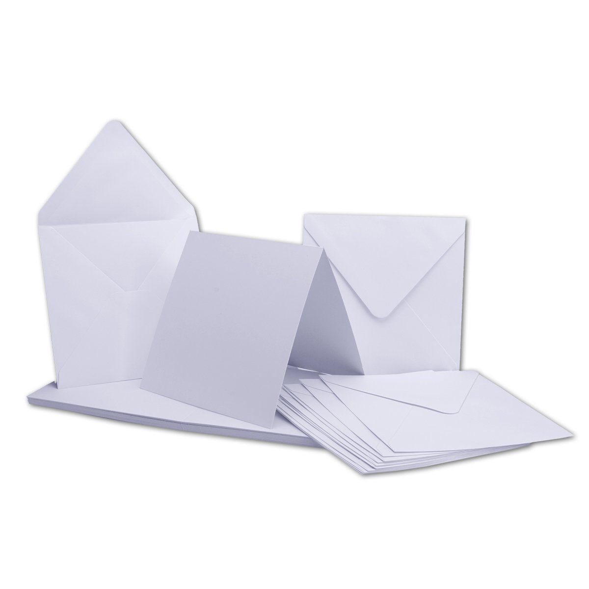 DJP Quadratische Blanko-Karten 17,8 X 17,8 Cm Mit Umschlägen – 25 Stück Für Persönliche Karten