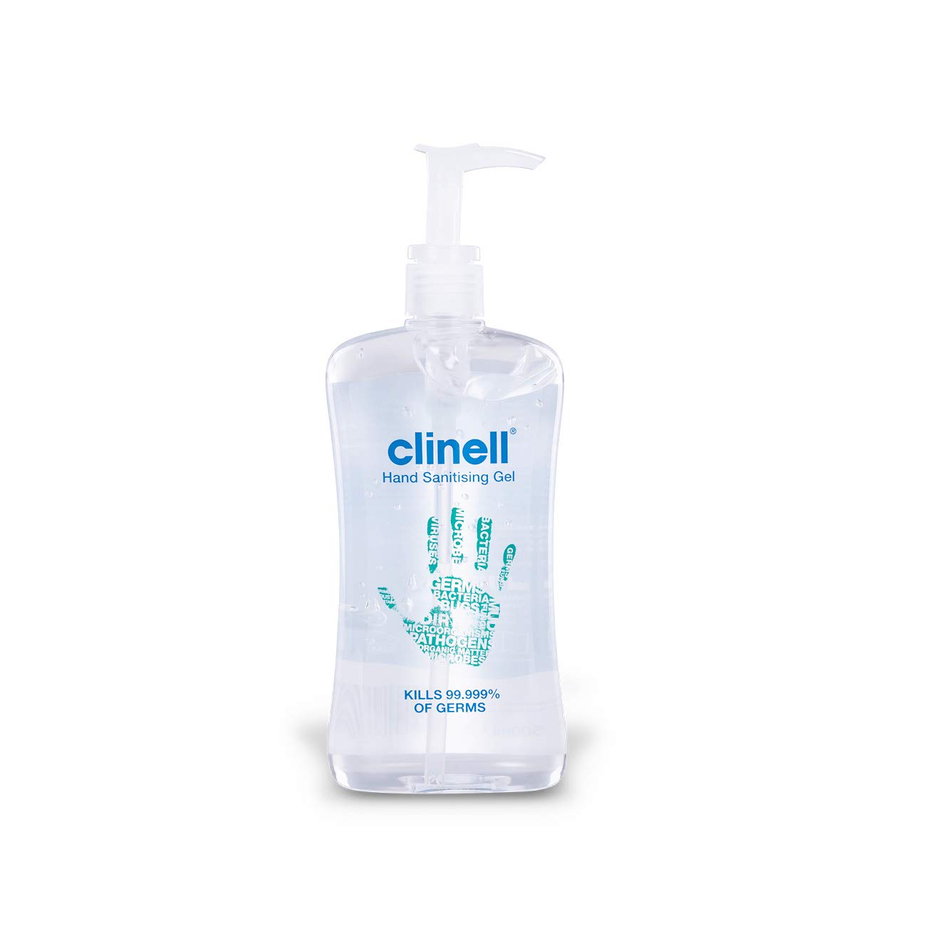 Clinell GCIHS500 Hand Sanitiser Gel, Dermotologically Tested, Kills 99.99% of Germs, Quick and Kind to Skin, No Stickiness