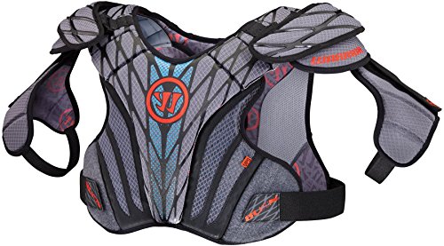 Warrior Burn Hitman Shoulder Pads, Gray, Medium