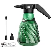 Large Capacity Electric Plant Mister, Rechargeable Sprayer for Indoor & Garden, Battery Powered with Adjustable Nozzle, Fine Mist & Continuous Spray