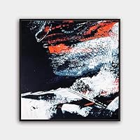 Framed Canvas Wall Art Abstract Color Painting Canvas Prints Home Artwork Decoration for Living Room,Bedroom - 16x16 inches