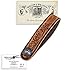 Walker & Williams AT-2 Brown Carving Leather Acoustic Guitar Strap Button Headstock Adaptor For Acoustic, Electric, And Bass Guitars