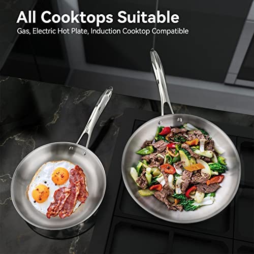 Duxtop WholeClad TriPly Stainless Steel Induction Cookware Set, 9PC