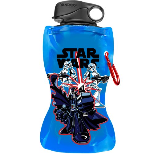 Vandor 99110 Star Wars 12 oz Collapsible Water Bottle, Multicolor