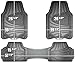 Armor All 78844 3-Piece Gray Rubber All-Season Floor Mats, All-Weather Protection, Heavy-Duty, Universal Fit, Cars, Trucks, SUVs, Premium Quality, Easy Clean, Rubber Trim to Fit Mats, Full Coverage