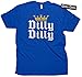 Daft Threads Dilly Dilly Gold Crown T-Shirt & Sticker Royal Blue (X-Large)