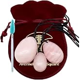 jkahh 3PC Jade Stone Yoni Egg Set Natural Rose Quartz Vaginal Massage Eggs Ball Repair Vaginal Tightening Kegel Muscle Exercise Care,Type 12