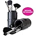 Aesthetica Pro Black Makeup Brush Case – Versatile Make up Brush Holder / Organizer with 3-Way Design