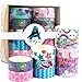 Washi Tape Set of 10 Assorted Cute Unicorn and Mermaid Design - Thin Decorative Japanese Paper Tape for Arts and Crafts Ideal for Stationary, Journal, Planner, Scrapbook, DIY, Organizing Office Supply