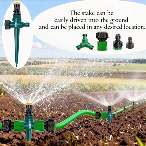 4pcs Aspersor Jardin, Ajustabl Aspersor de Césped 360 °, Aspersor de Jardín Multifunción, Acoplamiento de Manguera, para Jardín Plantas Pastorales Aspersores para Cesped
