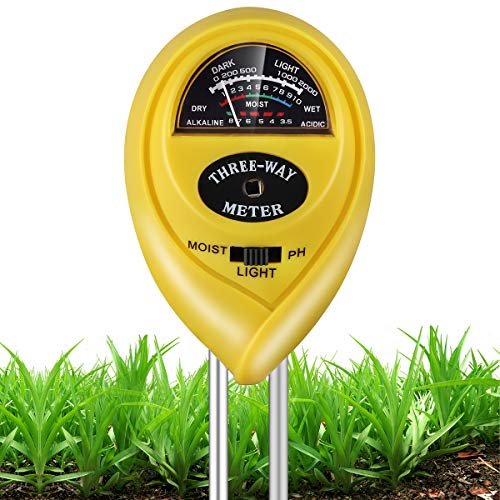 Soil Moisture Meter, 3 In 1 Soil PH Tester & Light Monitor Kits For