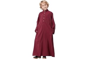 Generic Newborn Baby Boys Muslim Ramadan Robe Long Sleeve Abaya Eid Kaftan Dubai Islamic Outfits Arabic Kid Thobe Dress