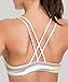 CRZ YOGA Women's Workout Cross Back Soft Fit Light Support Yoga Sports Bra Multicoloured #3 M