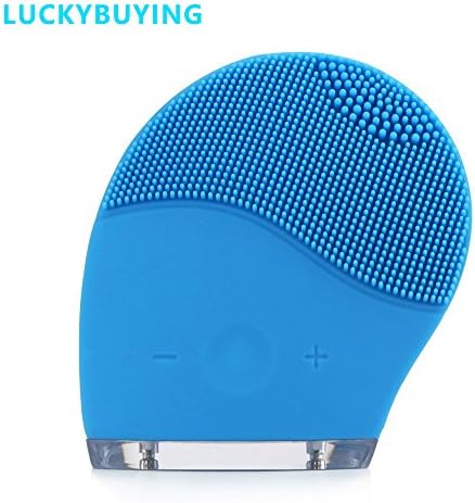 Facial Cleansing Brush, HailiCare Electric Waterproof Silicone Face Massager Anti-Aging Skin Cleanser and Deep Exfoliator Makeup Tool for Facial Polish and Scrub (Blue) MBHL-01 LUCKYBUYING