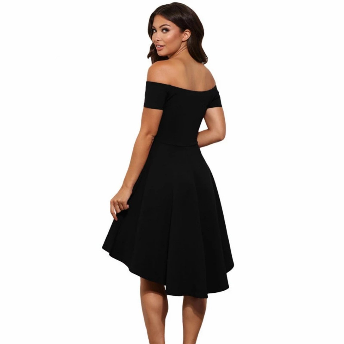 magna off shoulder skater dress (small size)