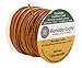 Mandala Crafts Round Cowhide Genuine Rust Leather Cord for Jewelry Making Kumihimo Leather Rope Spool - Rust Leather String Lace - 20 Yds 1mm Leather Cording