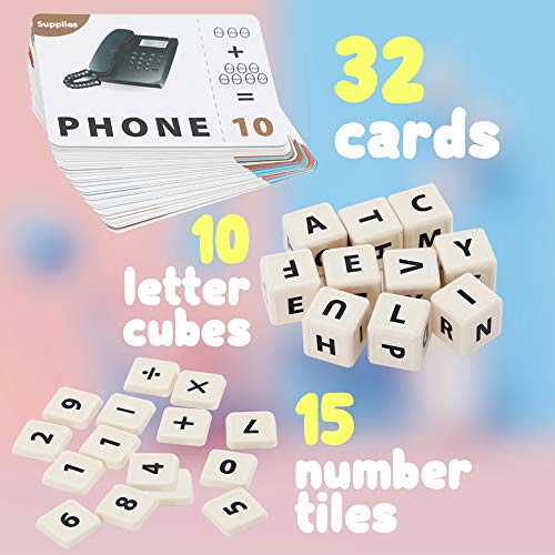 OleOletOy Matching Alphabet Letters and Numbers Game, Homeschool Preschool Learning Educational