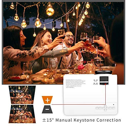Projector(2019 Upgraded) XINDA 2000 Lumens Video Projector with 170" Display 50,000 Hours LED Full HD Video Projector,Compatible with HDMI, VGA, USB, AV, SD for Home Theater ... - Thumbnail 2