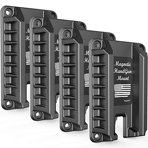 MytypeMag 4-Pack Gun Magnet | Gun Magnetic Mount & Holder - Concealed Tactical Firearm Accessories & Gun Accessories Holder for Truck, Car, Wall, Vehicle