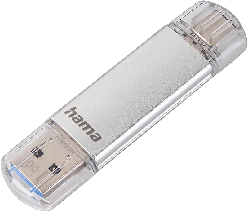 Hama C-Laeta 64GB USB Flash Drive Stick USB 3.0 3.1 USB-A USB-C Silver