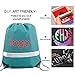 Teal-Blue-Drawstring-Backpacks-Bags-in-Bulk Reflective Gym Bag 10 Pack, Sports String Back Packs Sackpack Cinch Bags