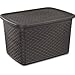 STERILITE Weave Tote 17 Gallon Espresso Case of 8