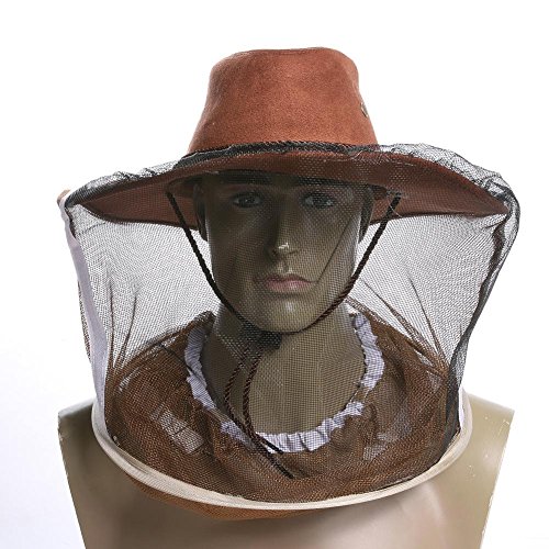 globeagle Anti Mosquito Mesh Hat, Beekeeping Beekeeper Cowboy Hat Mosquito Bee Insect Net Veil Face Protector - Thumbnail 6