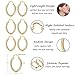 Hoop Earrings for Women, Teardrop Hoops Earrings,Gold Hoop Earrings Set,2 Pairs Hypoallergenic Loop Earrings