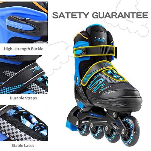 Hiboy Adjustable Inline Skates with All Light up Wheels, Outdoor