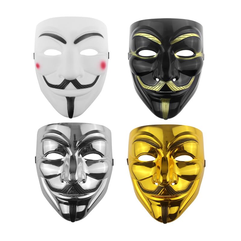 Udekit Hacker Anonymous Mask V For Vendetta Mask For Kids Women Men Halloween Party Costume Cosplay