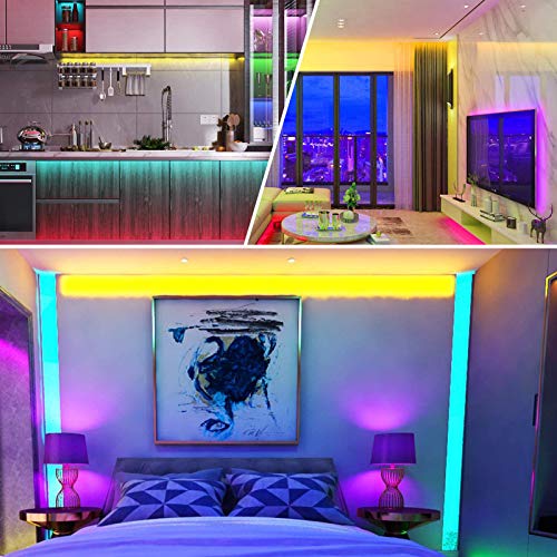 Binval LED Strip Lights 10M/32.8ft with Bluetooth Music Sync Control Experience, Color Changing Led Strip SMD5050 for TV, Bedroom, Bar, Party & Home Decoration
