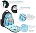 Swish Baby Diaper Bag Backpack w/Insulated Pockets and Stroller Strap - Large Waterproof Multi-Function Travel Organizer - Changing Pad, Bottle Holder and Pacifier Clip Included (Black)