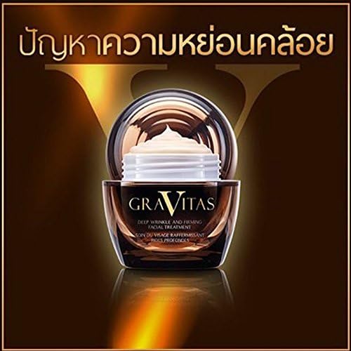 GRAVITAS DEEP WRINKLE AND FIRMING FACIAL TREATMENT ANTI-AGING REGENERATION SKIN 1.7 OZ. 50G.[GET FREE TOMATO FACIAL MASK &amp; CERAMINE UV LINE GINKGO PLUS WHITENING CREAM 8.50ML.]