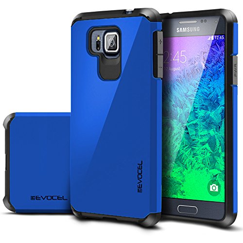 Samsung Galaxy Alpha Case, Evocel Dual Layer Armor Protector Case For Samsung Galaxy Alpha G850 (AT&T/T-Mobile/Verizon/Sprint) - Packaging, Brilliant Blue Samsung Galaxy Alpha Case, Evocel Dual Layer Armor Protector Case For Samsung Galaxy Alpha G850 (AT&T/T-Mobile/Verizon/Sprint) - Packaging, Brilliant Blue