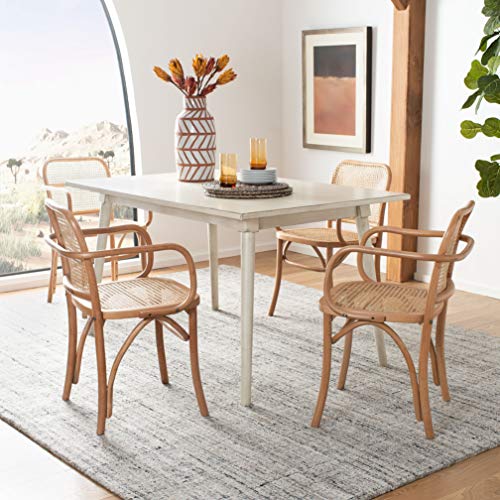 Safavieh Home Keiko Coastal Natural Cane Dining Chair Beachfront Decor