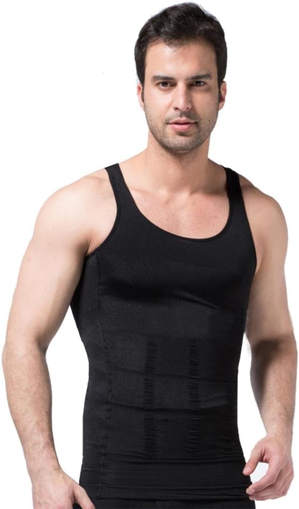 ZEROBODYS Men's Shaper Slimming Sleeveless Undershirt Elastic Body Sculpting Vest Containment Tank Top SS-M01