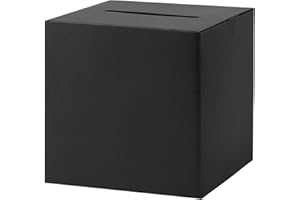 Hooqict Black Card Box with Slot 9.1" Wedding Favor Gift Card Boxes for Reception, Parties, Birthday, Wedding Decorations, Retirement, Graduation Money Box Envelope Holder