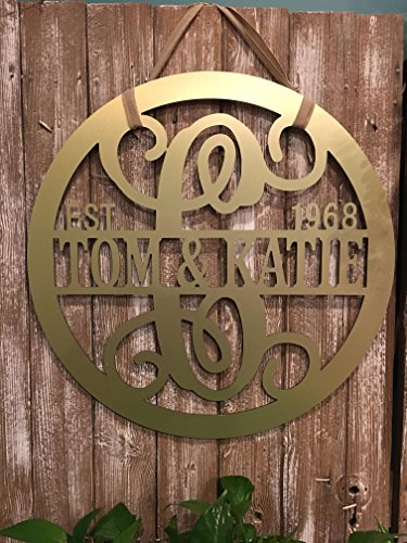 image for PK Decor Personalized Last Name Door Hanger - 24