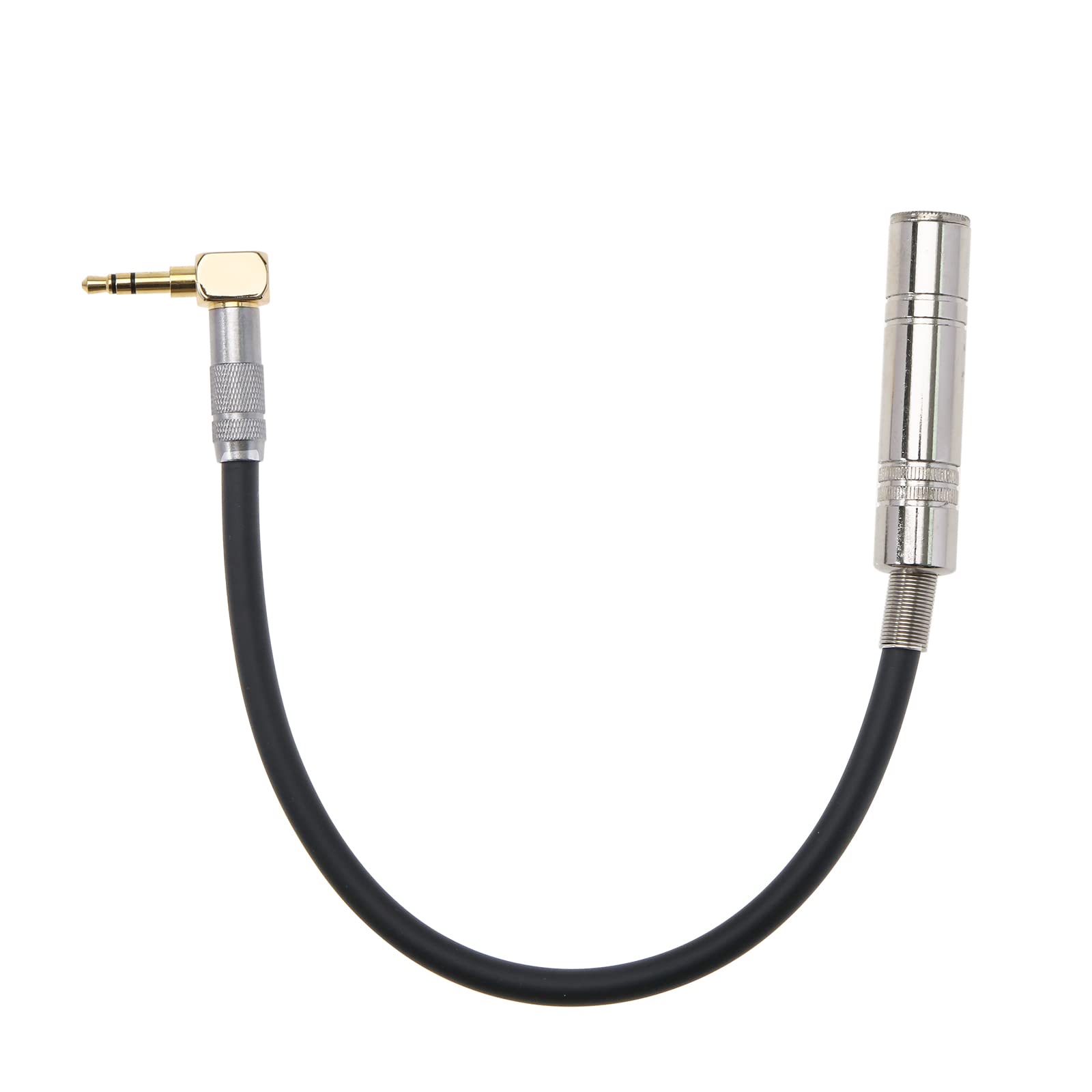 OTOTEC 3.5mm to 6.35mm Audio Cable Right-angle 3.5mm Male Plug to 6.35mm Female Plug 1/8 inch Male to 1/4 inch Female Stereo Audio Adapter Connector 30cm
