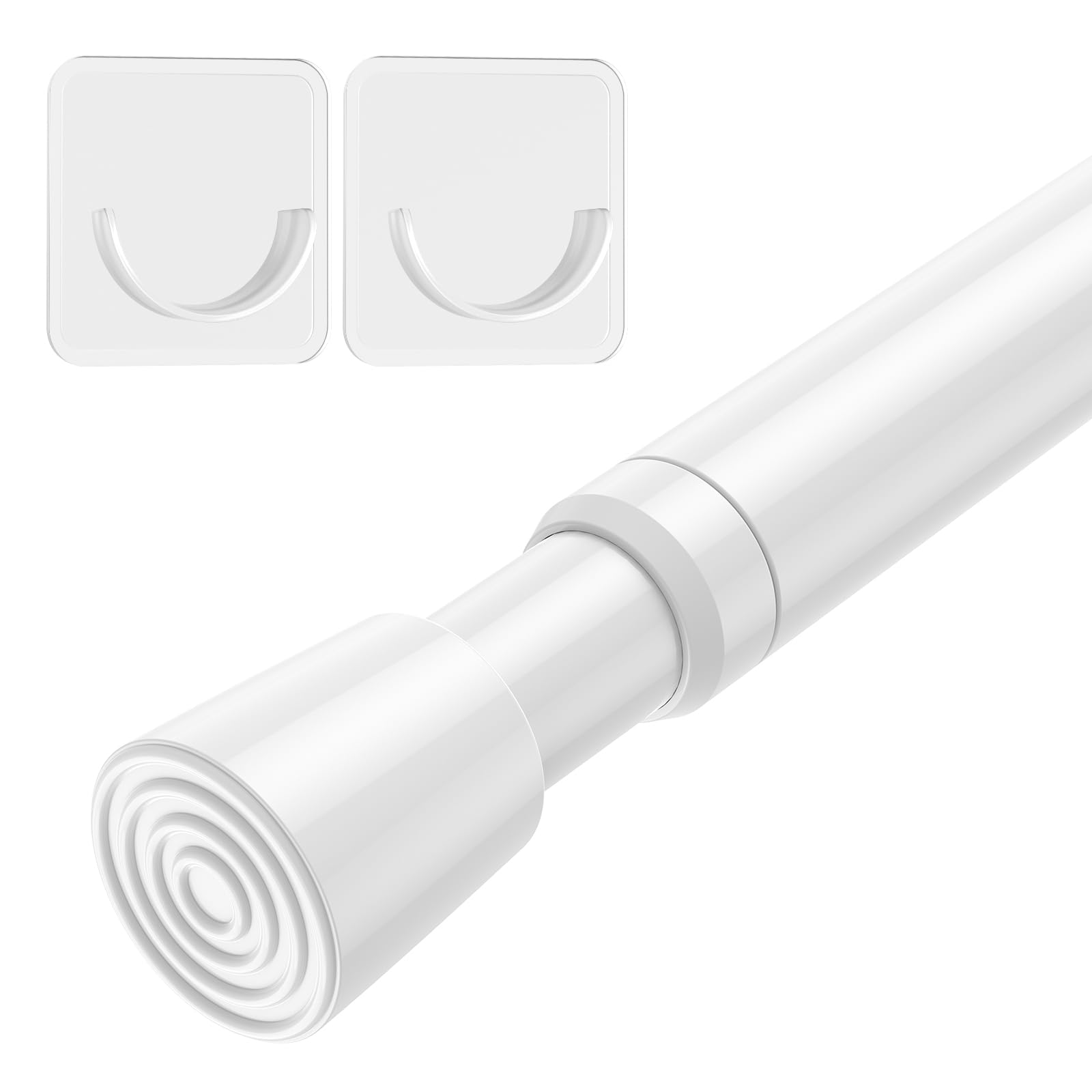 Photo 1 of AIZESI 1pcs Tension Curtain Rod Spring Tension Rod Short Curtian Rods No Drilling Expandable Spring Loaded Curtain Tension Rod Adjustable 26 to 39 inch,Best Use Range 28 to 36 inch?White