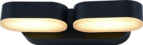 Flexible LED Außen-Wandleuchte Yukon LED-Wandlampe 2x30LED LED-Hausbeleuchtung 10Watt 468lm 3000K Leuchte