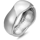 RAUCHBE Chunky Gold Bangle Bracelets for Women Hammered Texture Cuff Bangles Wrist Wrap Bangle Bracelet Jewelry