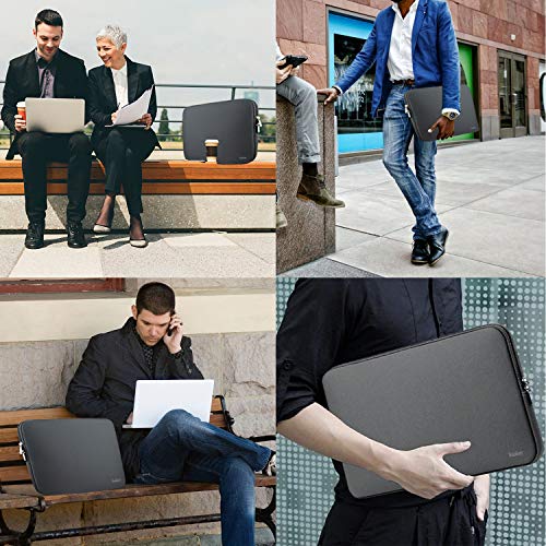 Laptop Sleeve Case,13-13.3 Inch Resistant Neoprene Laptop Sleeve/Notebook Computer Pocket Case/Tablet Briefcase Carrying Bag-(Grey) - Thumbnail 5